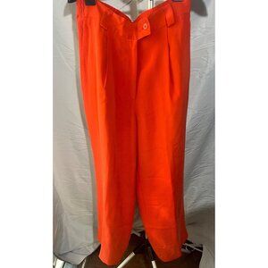 Due Per Due Vtg Women’s Silk Orange Dress Wide-Leg Pants Size 4  C3